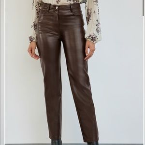 Aritzia melina pant- rich mocha brown, long